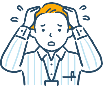 困った男性のイラスト